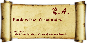 Moskovicz Alexandra névjegykártya
