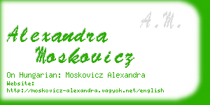 alexandra moskovicz business card